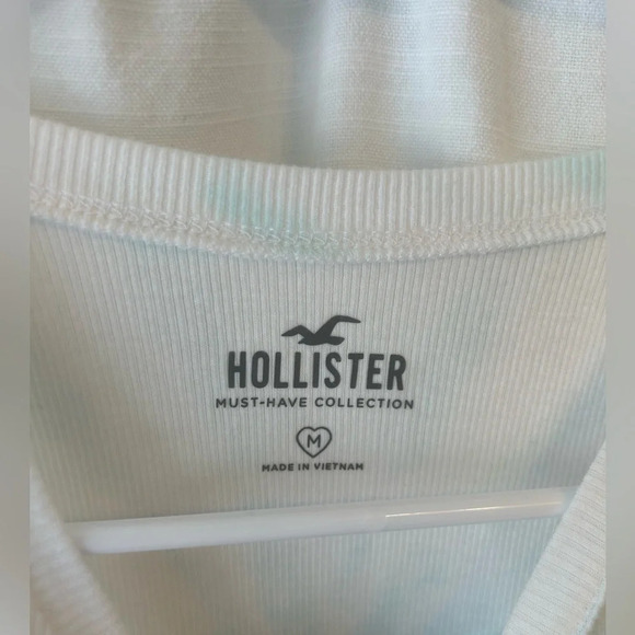 Hollister blue white tie dye copped tank top size M - Picture 3 of 7